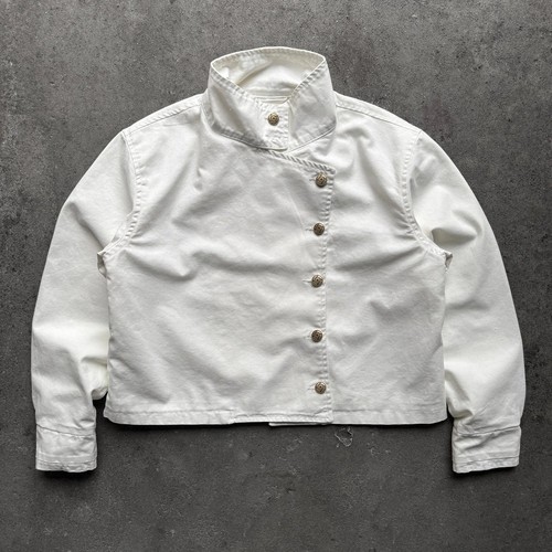 Y2k white fencing jacket retro - y2k,