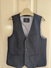 Next Boys Blue Suit Waistcoat Size 7 Years 122cm