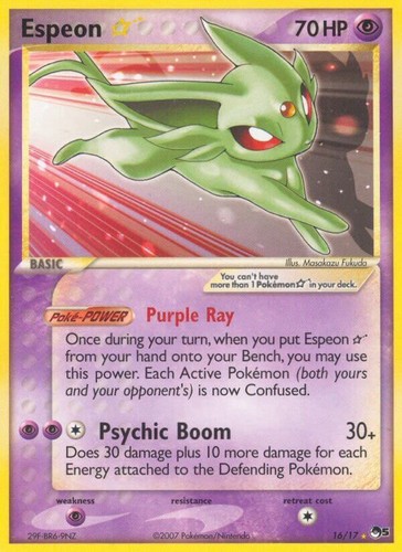 Espeon gold star pokémon card - espeon,
