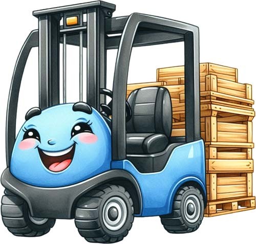 Colour forklift truck wall - colour,