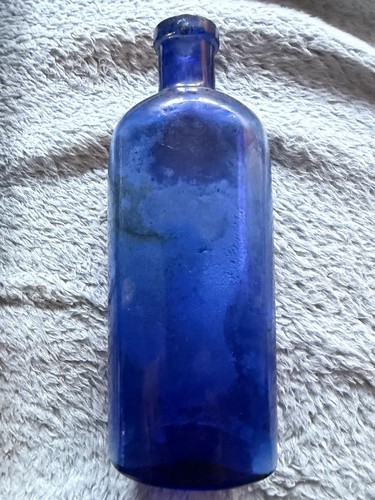 Vintage blue medicine bottle - vintage,