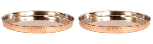 Steel copper hammered design - &,