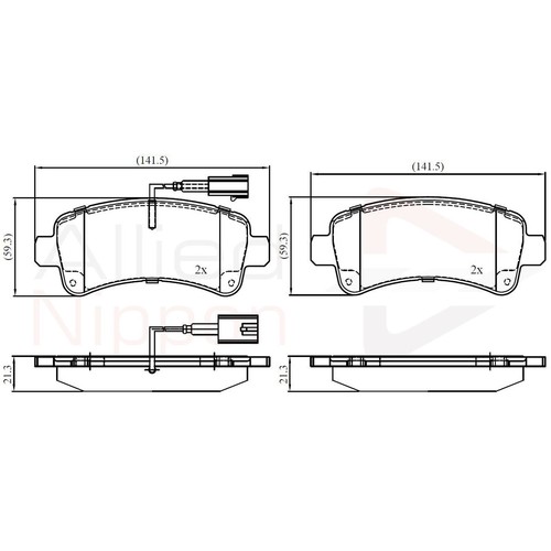 Brake pads set for fiat - set,