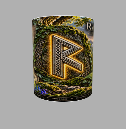 Raidho rune mug - mug, journey