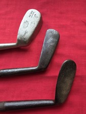 Antique Hickory Golf Clubs X3