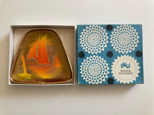 Vintage 60s poole pottery dish - 60s,