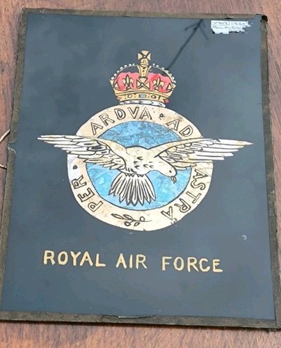 Ww2 unusual raf framed badge - unusual,