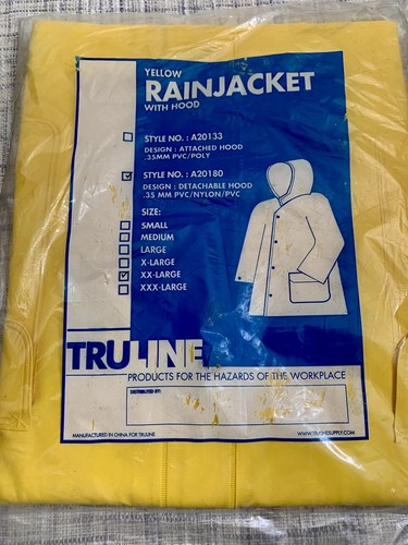 Yellow rain jacket hood - rain, w/