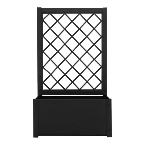Metal planter with trellis - planter,