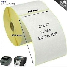 4"x6" Direct Thermal Labels 100x150mm 500 per Roll for Zebra Toshiba Citizen