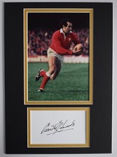 Gareth Edwards Signed Autograph A4 photo display Wales Rugby Union COA AFTAL
