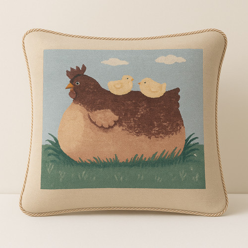 Farmyard hen chick tapestry - hen,