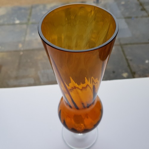 Empoli amber gold glass goblet