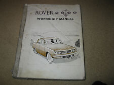 Genuine Rover 2000 SC TC Owners Workshop Manual