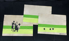 BANKSY 3 items painting on old