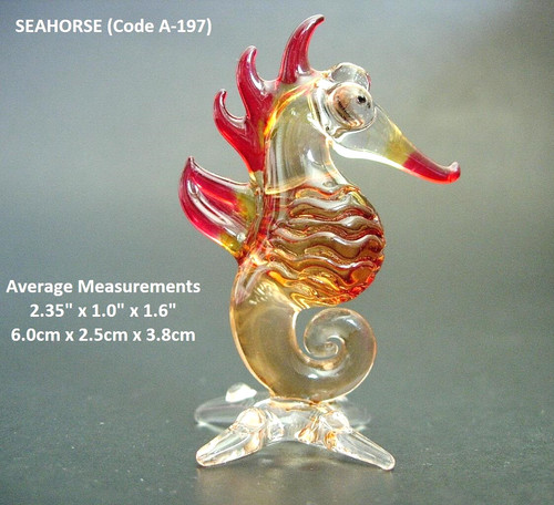 Glass seahorse art decorative - seahorse,