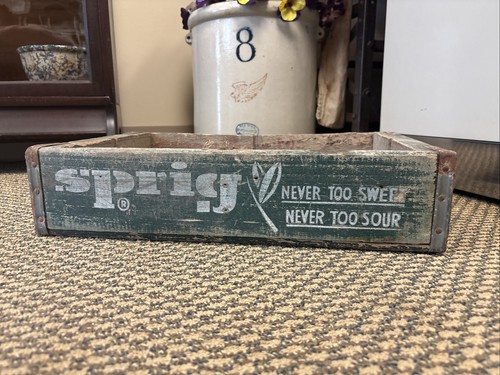 Vintage sprig wooden soda - wooden,
