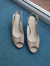 Beige Slingback Shoe Size 6