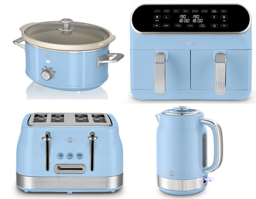 Swan retro blue kettle - swan,