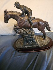 Horse and Jockey bronzed