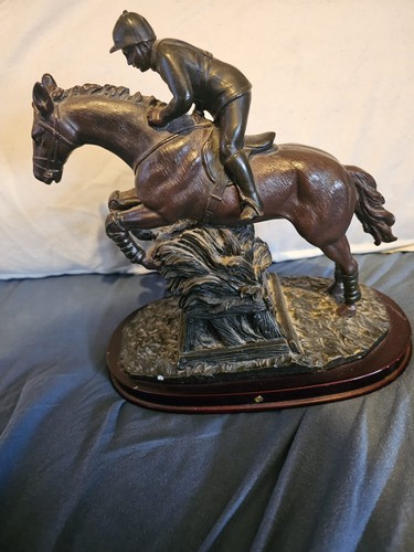 Horse and jockey bronzed - and,