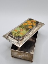 Antique Vintage G of H Ltd Guild of Handicraft Ltd Sterling Silver Enamel Box F2