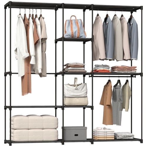 Homcom open portable wardrobe - open,