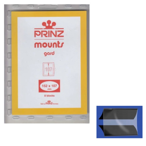 Prinz stamp mounts - stamp, black