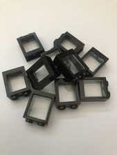 (60592 & 60601) LEGO Black 1x2x2 Windows (10 Pack)