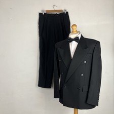 Next Tuxedo Dinner Suit 2 Piece Men's Black 38R Jacket 32W 29L Trousers