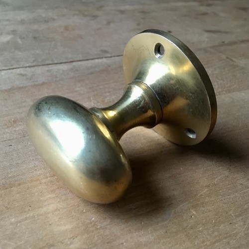 Single brass door knob pull - door,