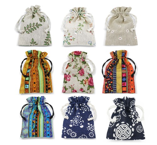 Cotton linen gift bags - cotton,