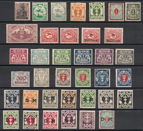 Danzig stamps 1920 1924 - danzig,