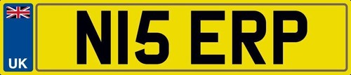 Nice initials number plate n15 - initials,
