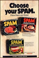 Spam Advertisement Retro Style Metal wall sign plaque, food, diner,cafe, kitchen