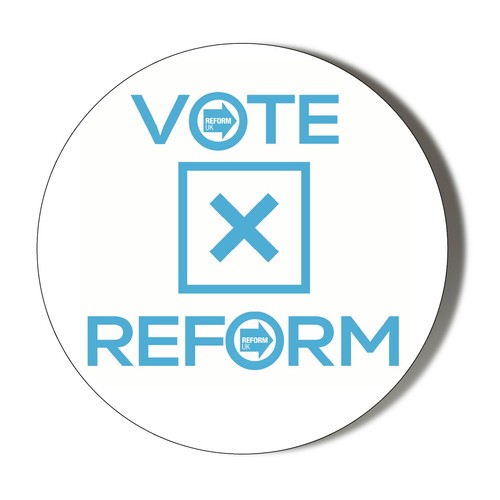 Vote reform blue 10 - blue, x