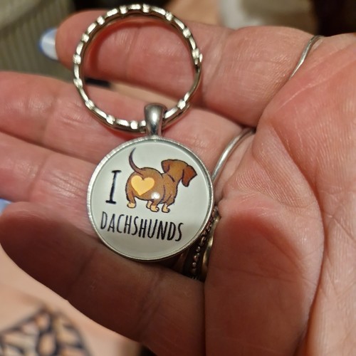 Sausage dog dashhound keyring - sausage, dog,