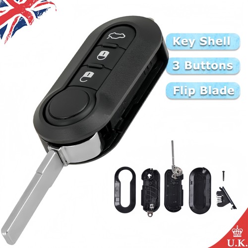 Button flip key fob case - key,