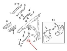 OEM LAND ROVER DISCOVERY SPORT L550 FRONT RIGHT FENDER MOLDING LR073223 GENUINE