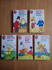 5 Dr Dolittle Paperback Books By Hugh Lofting Vintage Items