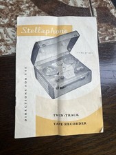 Stellaphone Twin Track Tape Recorder Instructions
