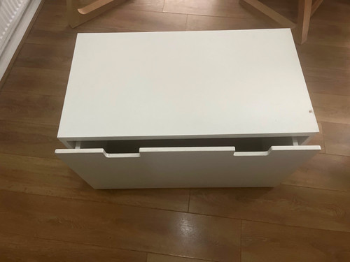 White table with - white,