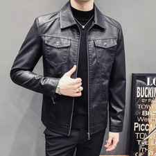 Mens Leather Casual Biker