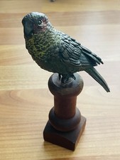 Antique Cold Painted Bronze Figure parrot budgie Geschutz