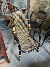 Vintage 1960's Bamboo Cane Armchair