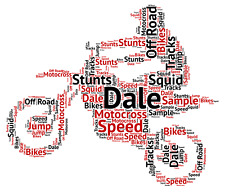 PERSONALISED Motocross Bike Word Art Wall Print Gift Birthday Dad Son Friend