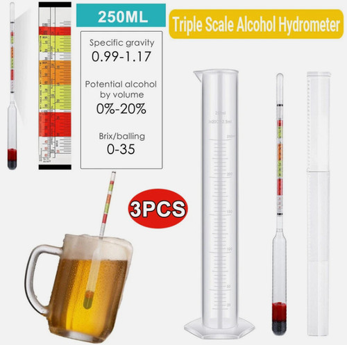 3pcs set alcohol hydrometer - alcohol,