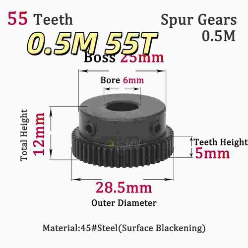 Spur gears steel pinion - pinion,