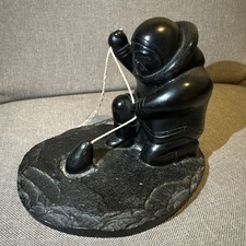 Inuit Fishermen Sculpture By