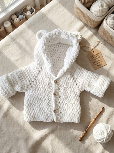 Handmade baby hooded - handmade, jacket